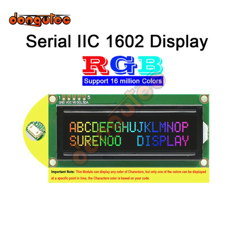 Модуль ЖК-дисплея с последовательным IIC I2C FSTN 162 16X2 1602 3 3-5 в положительными