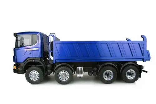 LESU 1/14 Масштаб RC гидравлический Sca 8*8 самосвал Модель двигателя Радио контроллер DIY окрашенный синий автомобиль