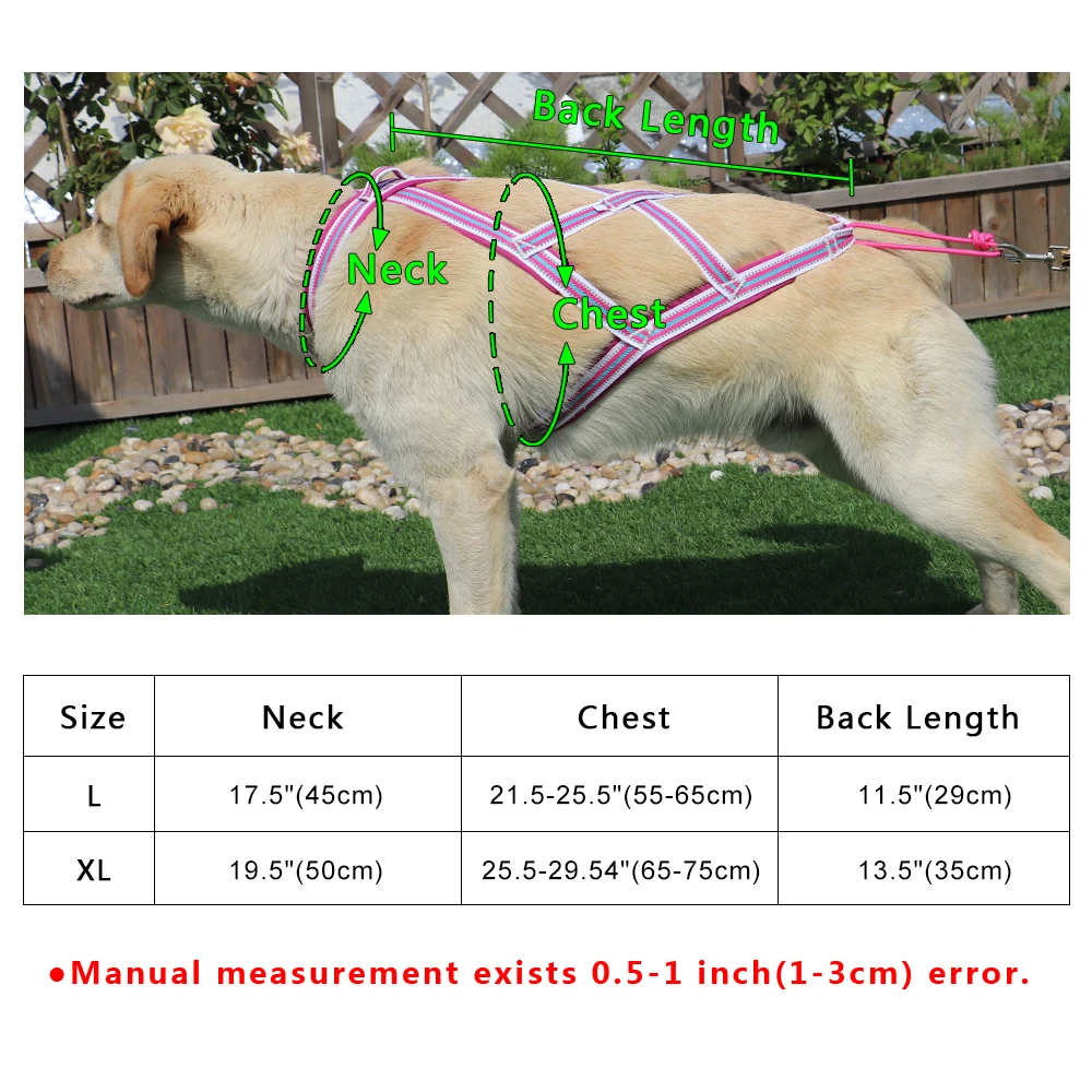 

Dog Weight Pulling Sledding Harness Pet Mushing X Back Harness For Husky Large Dogs Exercise Bikejoring Skijoring Scootering