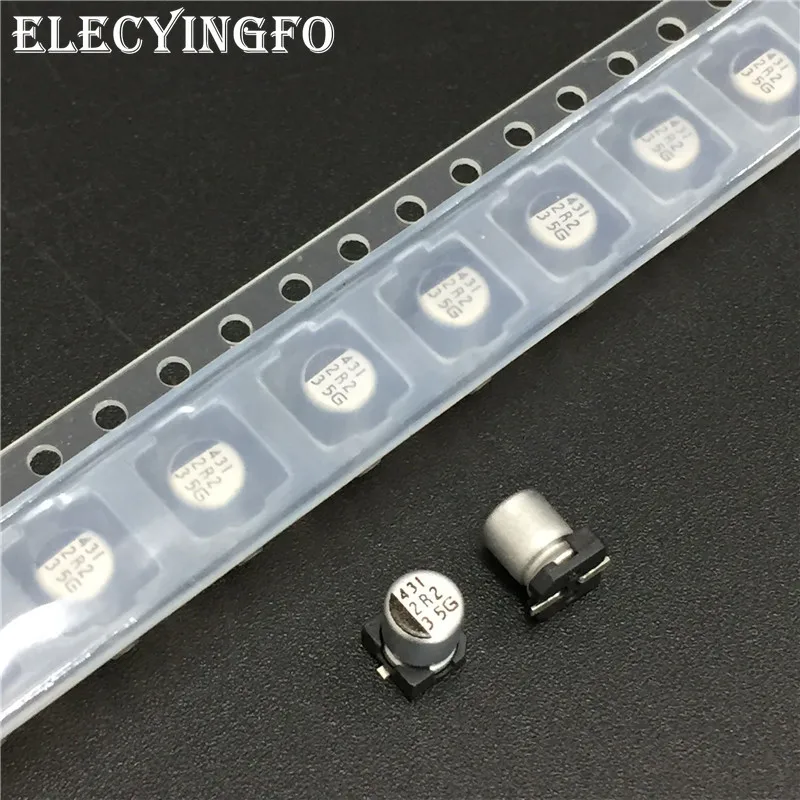 

2,2 мкФ 35В NACX серии 4x5,3 мм 35V2.2uF Тип чипа SMD аудио-электролитический конденсатор с алюминиевой крышкой