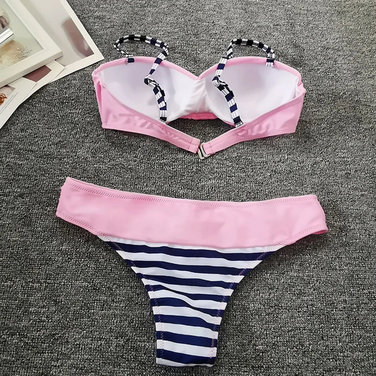 

Two Piece Swimwear Women Push Up Sexy Bikinis Swimsuit 2021 Summer Bathing Suits Halter Top Plus Size Swim Wear Bikinis Swimsuit