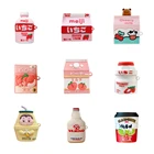 Чехол для наушников AirPods чехол для наушников, с 3D рисунком клубники, молока, защитный чехол для Apple Airpods pro