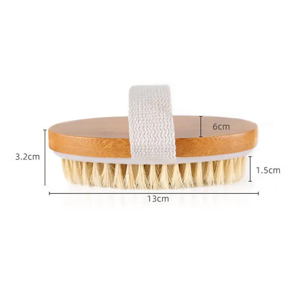 

Natural Bristle Bath Brush Exfoliating Wooden Body Massage Shower Brush SPA Woman Man Skin Care Dry Body Brush