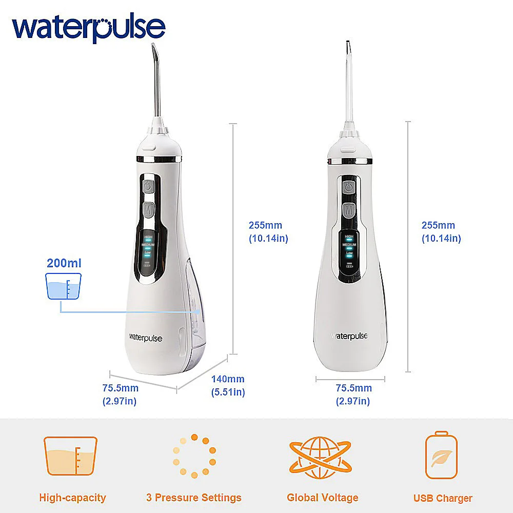 Ирригатор полости рта Waterpulse v500 с функциями подача струи 3 режима