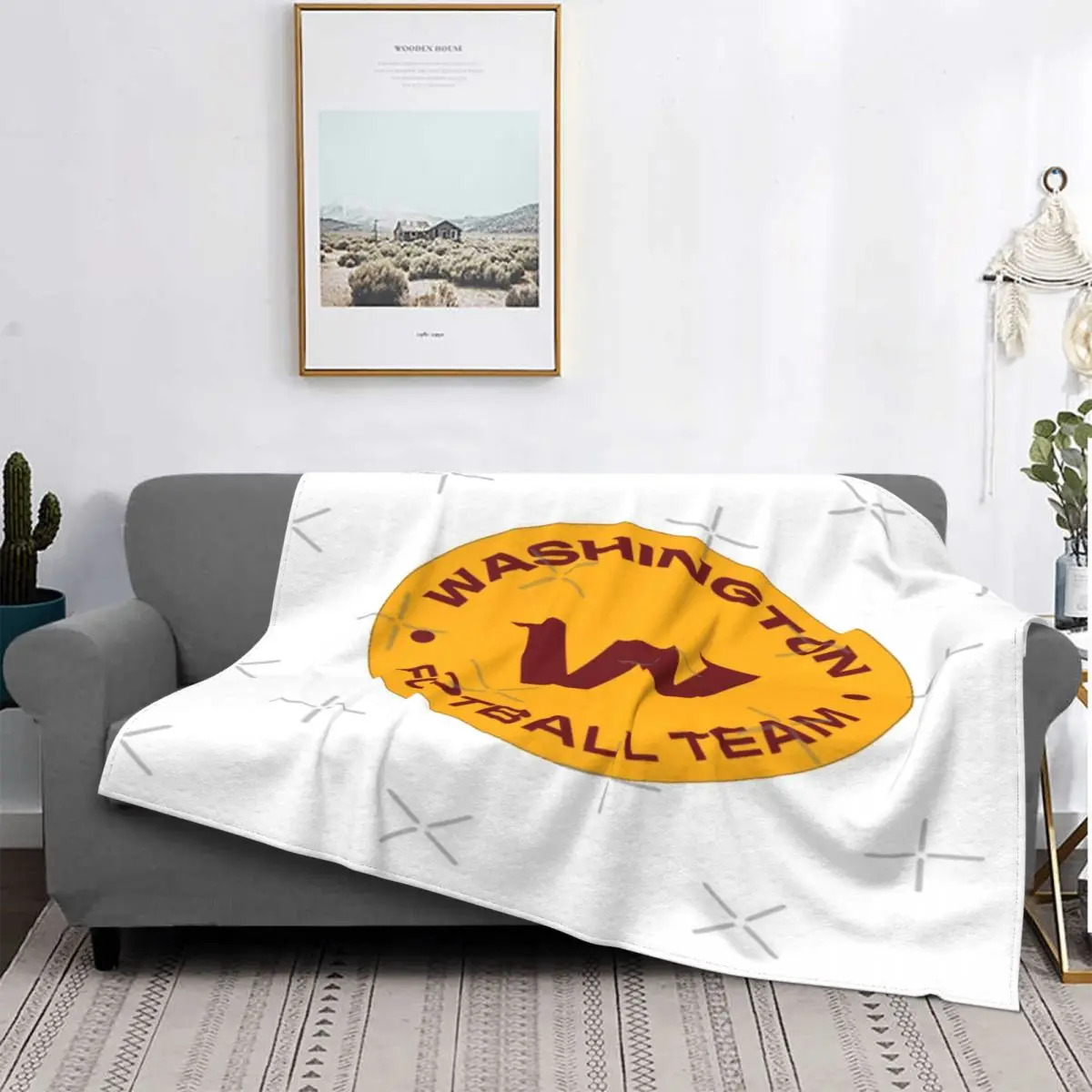 

Washington Football Team Blanket Bedspread Bed Plaid Sofa Bed Muslin Plaid Muslin Blanket Bed Linen Cotton