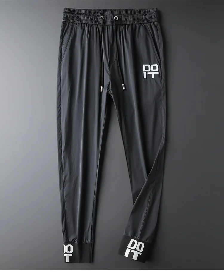 

New Preppy Green Legging Pants Letter Printing Jogger Track Pants Legging Pants Thin Ribbon Elastic Waist Casual Jogger Clothing