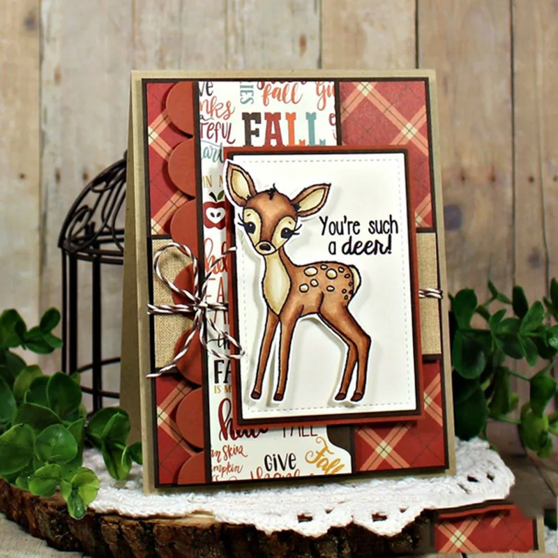 Металлические штампы и резиновые для рукоделия скрапбукинг олень лиса ранний