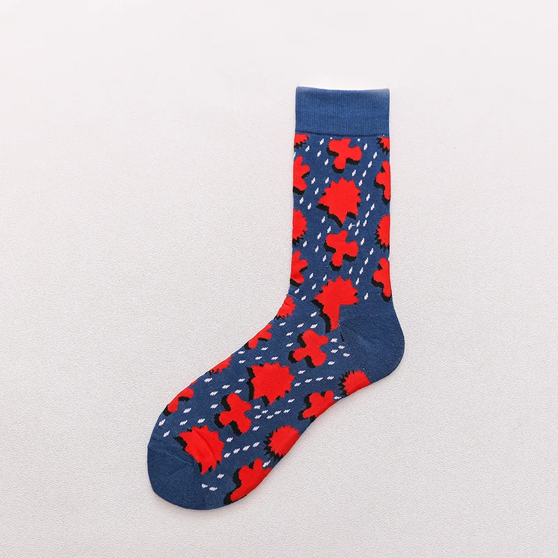 Скейтборд Chaussette Homme, Модные цветные женские носки с язычком, в европейском и американском стиле, в стиле хип-хоп, забавные носки Meias, Size36-42 - Цвет: 22