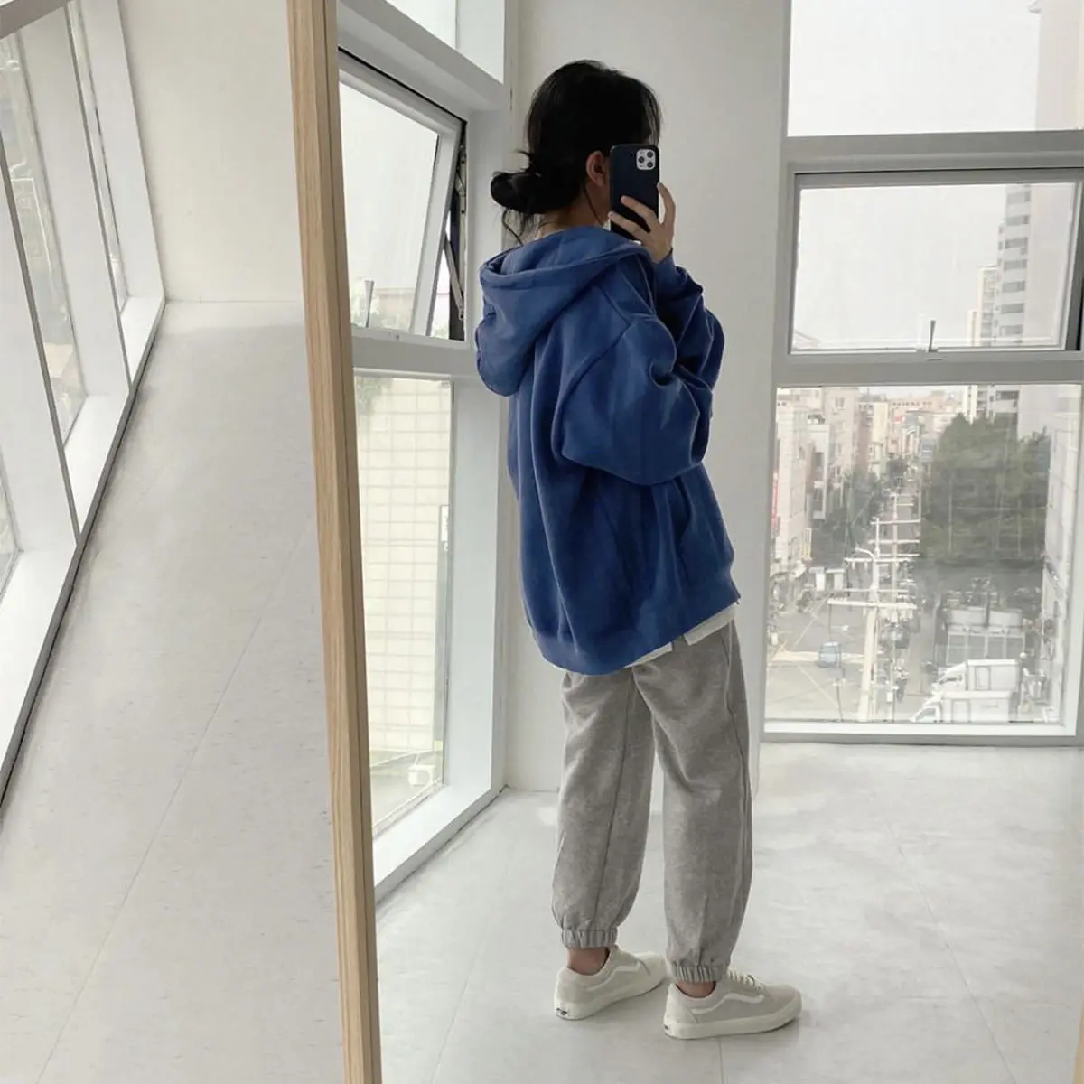 

Women hoodie Harajuku Korean version loose thin long Oversized Sweatshirts Women Pink Womens Sweatshirt with A Hood Hoodies