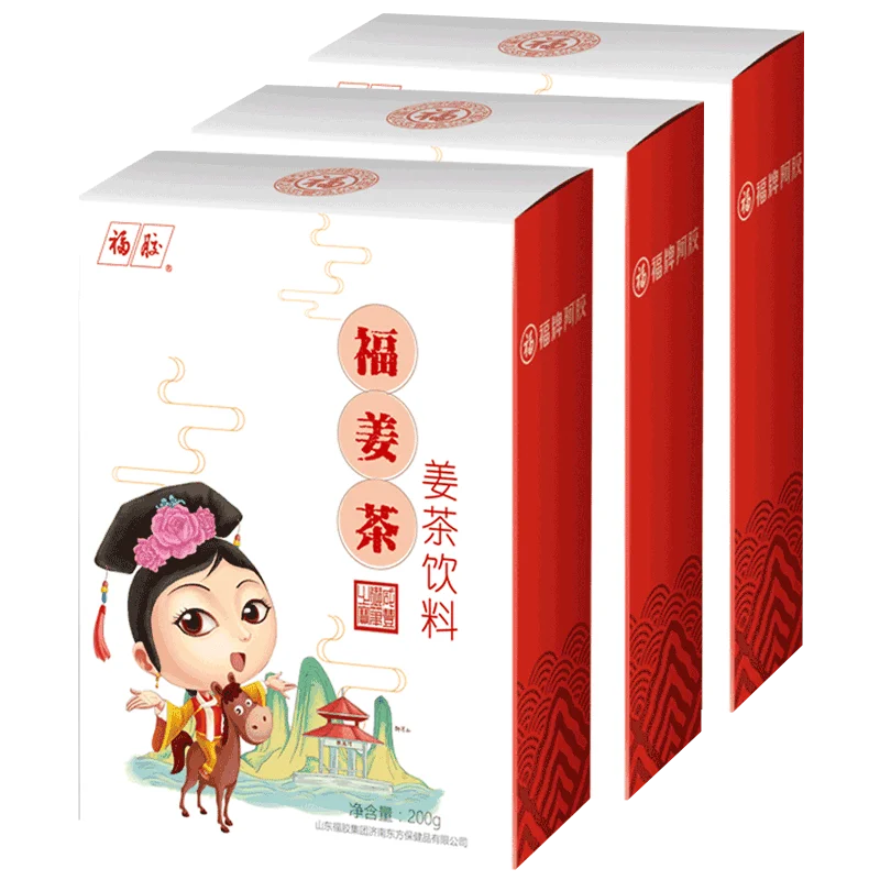 

F "brand ejiao ejiao ginger tea 200 g * 3 box of donkey-hide gelatin brown sugar ginger tea old ginger drink ginger tea gelatin