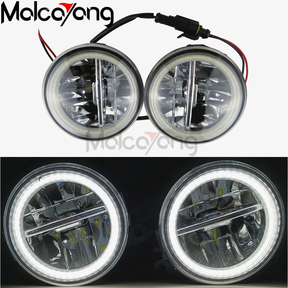 

For Nissan X-Trail (T31) Closed Off-Road Vehicle 2007-2013 Car LED Fog Light + Angel Eye DRL Daytime Running Light 12V