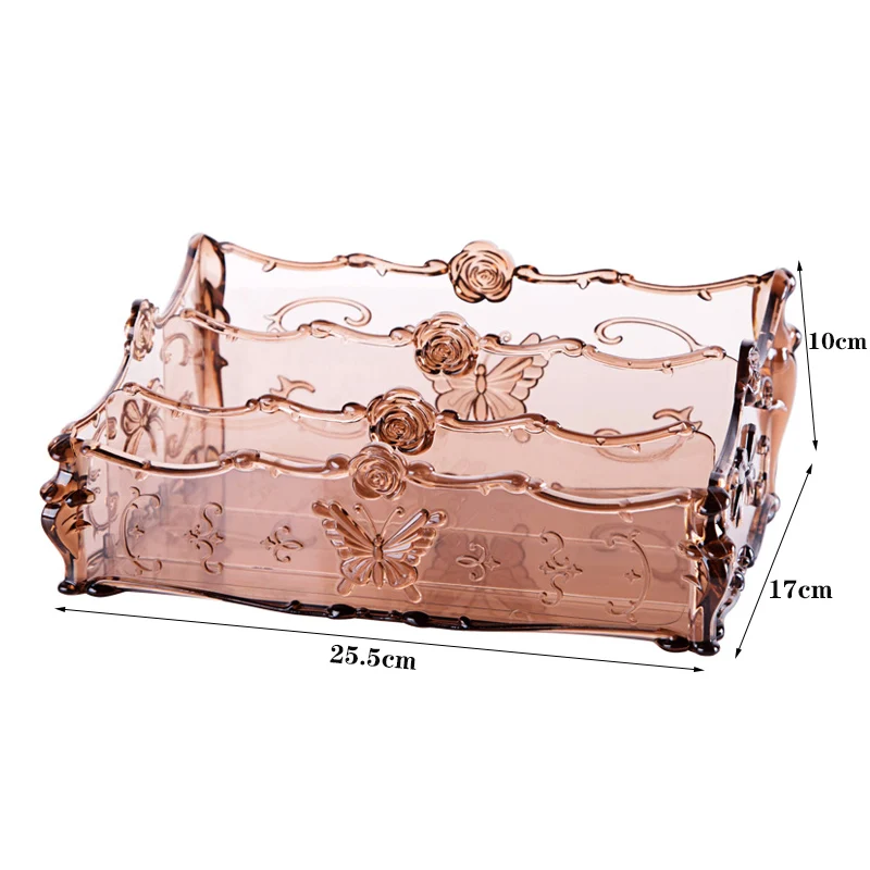 Прозрачный органайзер для косметики пластиковая коробка хранения искусственный