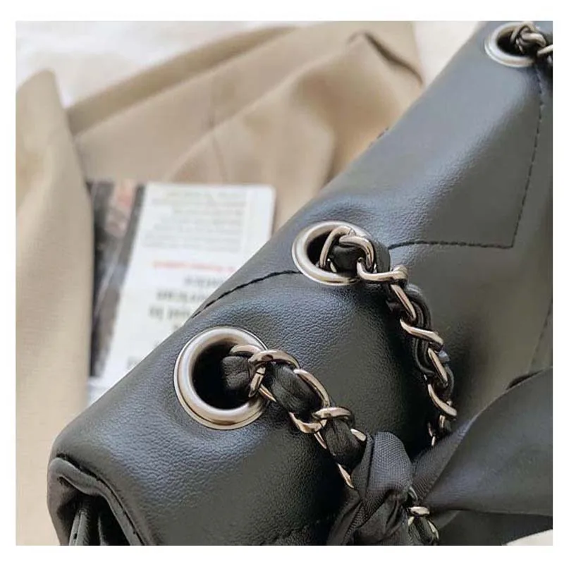 Роскошные черные сумки Недорогая модная уличная сумка через плечо женская