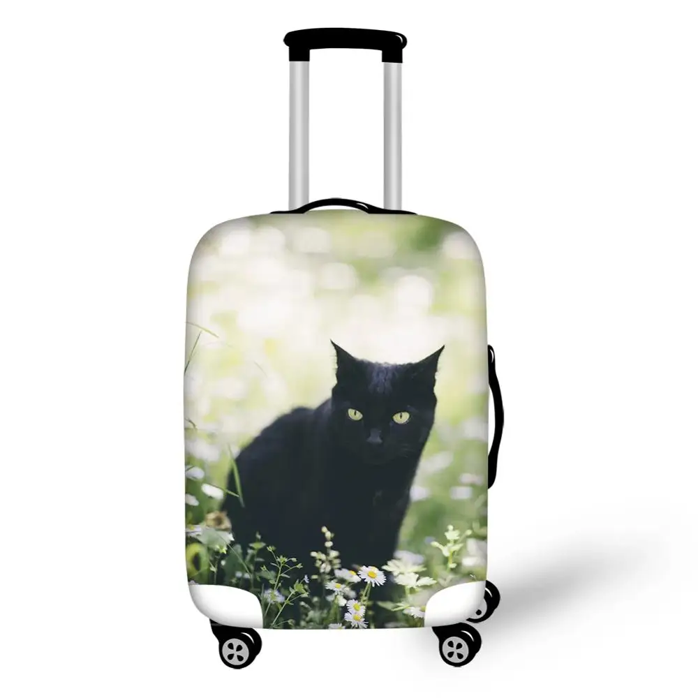 HaoYun Protective Suitcase Cover Flower Cats Elastic Dustproof Luggage Cover Cartoon Animal Prints Waterproof Travel Accessories