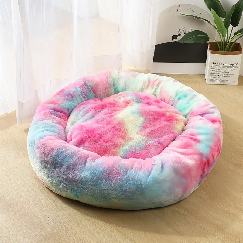 

Super Soft Dog Bed house Cute Round Cushion Pet Sleeping Accessories Cat Mat Pet Bed Sofa Mats Velvet Dog Beds cama para perro