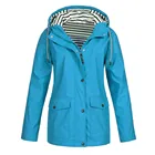 Куртка-дождевик Женская, ветрозащитная, непромокаемая, с капюшоном, Весна 2021