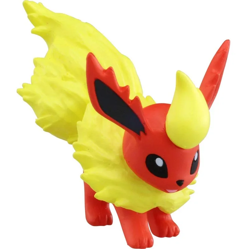 

TOMY Pokemon Anime Ffire Flareon EMC-24 Figure Ornaments Animation Derivatives Peripheral Products Model Toys