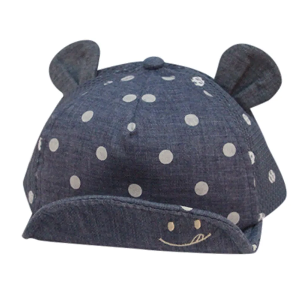 Детские шапки от солнца шапка для малыша Милая Детская кепка в горошек Кепка