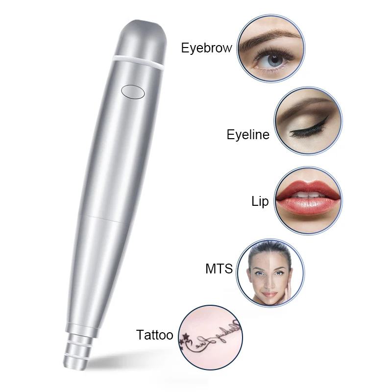 

New Permanent Makeup Machine Swiss Motor With 6 Colors LED Light Machine Rotary Tattoo Gun Pen Eyebrow Lips Tattoo Pen Set