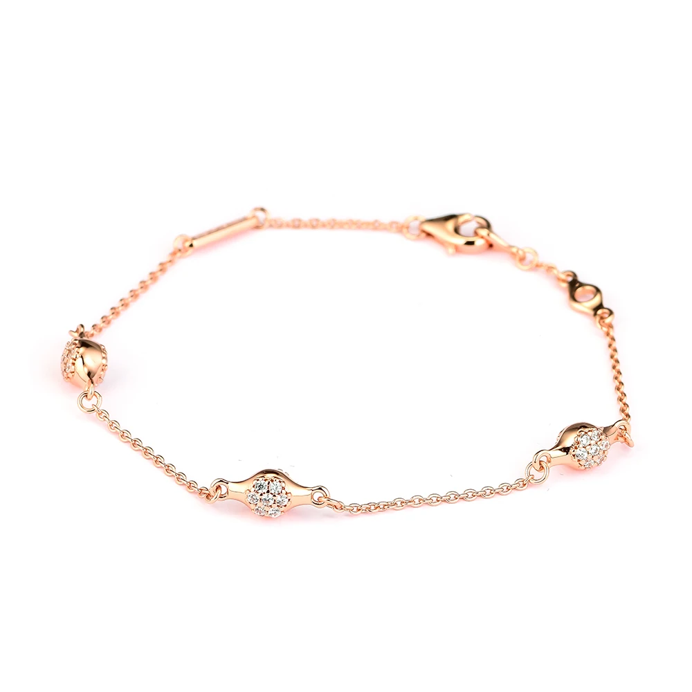 Современные браслеты LovePods с прозрачным кубическим цирконием 100% ное серебро