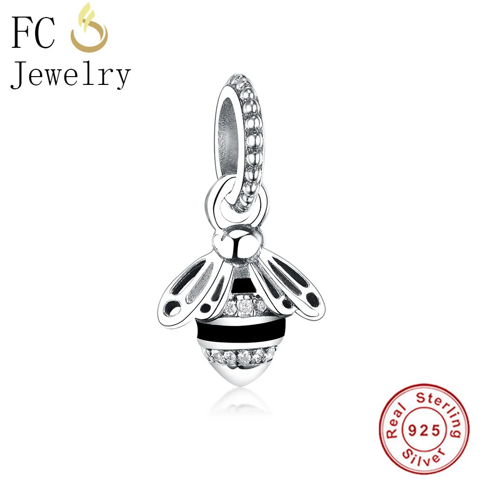 FC Jewelry Fit оригинальный бренд Шарм браслет 925 серебро Лето животные пчела Бабочка