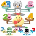 Новый динозавр Бегемот Сова робот цыпленок Монтессори цифровые весы математические числа настольная игра Обучающие игрушки для детей