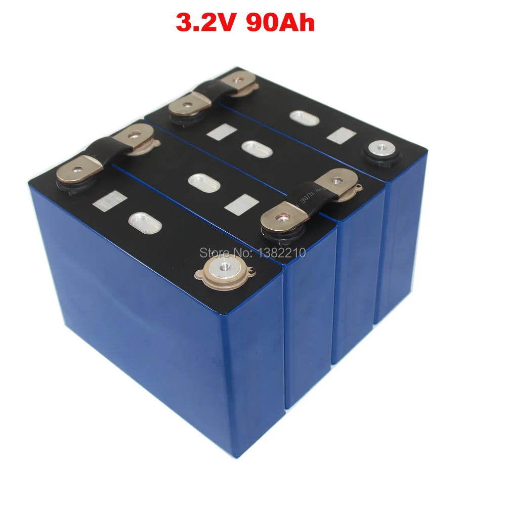 4 шт./лот 3 2 в 90 Ач LiFePO4 призматическая ячейка Max 2C 180A разряд для EV аккумуляторной