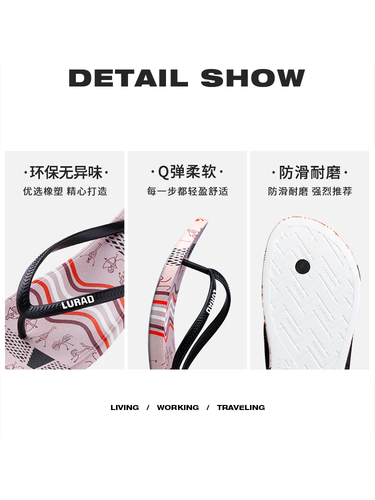 

2021 new flip flop couple summer antiskid personality outdoor beach slippers clip feet cool drag leisure clip drag tide