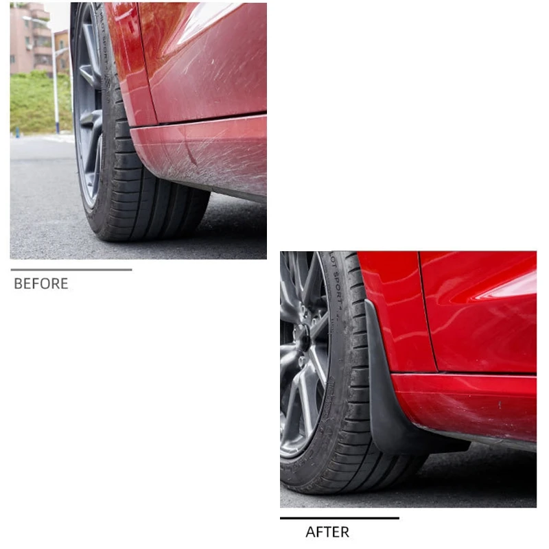 AL22 -for Tesla Model Y 2021 Car Mudflaps Mud Flaps Splash Guards Mudguards Flap Front Rear Fender Protector | Автомобили и