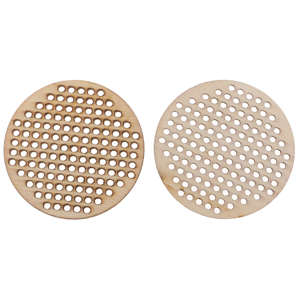 

40 Wood Charm Pendant Natural Oval Round Heart Wooden Shape DIY Cross Stitch