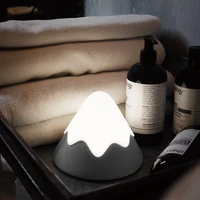 usb rechargeable creative snow mountain night light timer switch childrens room decoration bedside led silicone ambient light