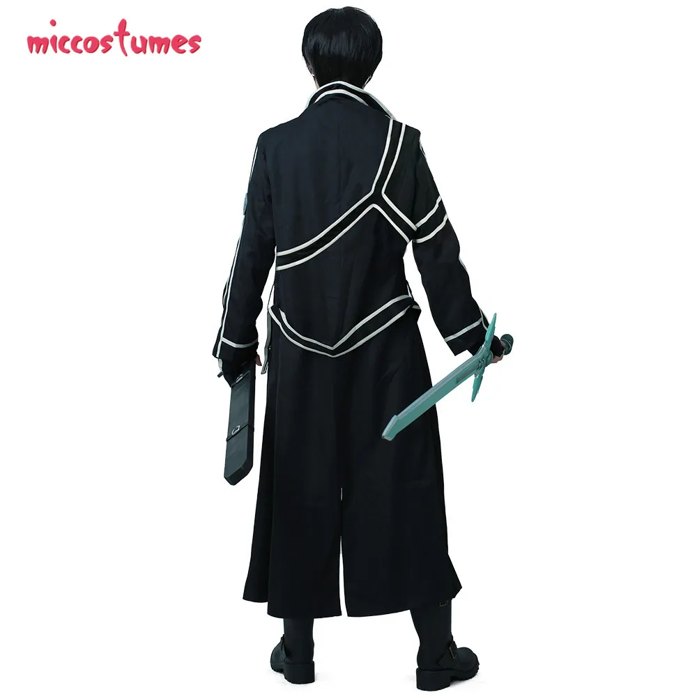 Kirito косплей меч искусство онлайн мужской черный костюм наряд Хэллоуин Вечеринка