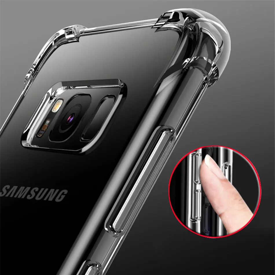 Роскошный Ударопрочный силиконовый чехол для Samsung Galaxy Note 10 Plus S10 прозрачный A30 A50 A70