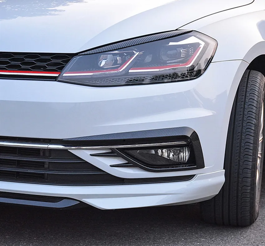 Для Golf 7/7.5 углеродное волокно краска черная противотуманная рамка