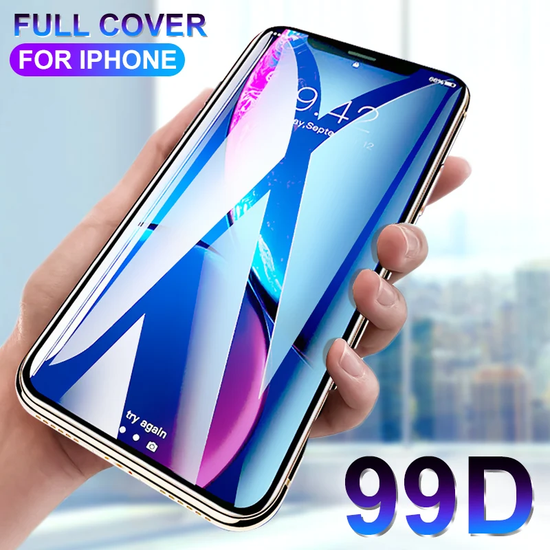 

Защитное стекло 99D для IPhone X, XS MAX, XR, 6, 7, 8 Plus, 6s, X, XS