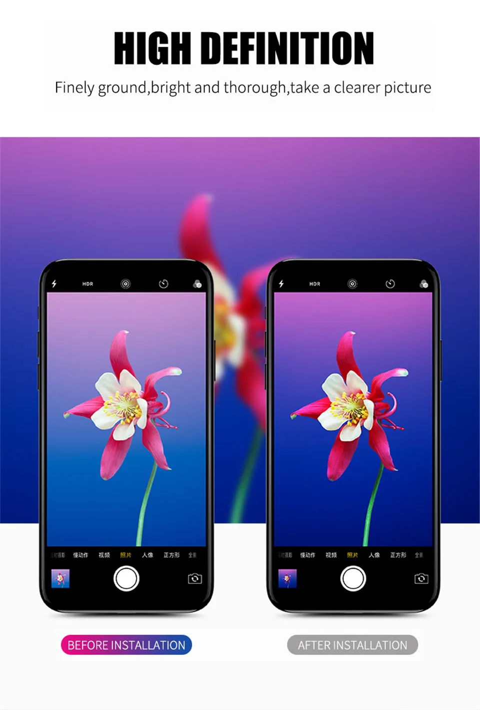 15D полное покрытие объектива камеры закаленное стекло для iPhone XS 11 Pro MAX Защита экрана для iPhone XR X 7 8 Plus защитная пленка