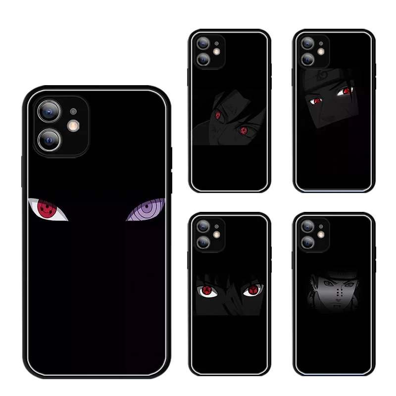 

Чехол для телефона с аниме Наруто глаза Шаринган для Iphone 13 12 11pro 7 8plus X Xs Xr Xsmax SE 2020