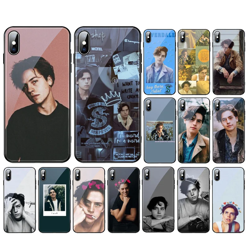 American TV Riverdale Cole Sprouse Glass phone case For iphone 13 Pro Max For iphone 12 11 Pro Max XS XR X 8 7 Plus SE2 Case