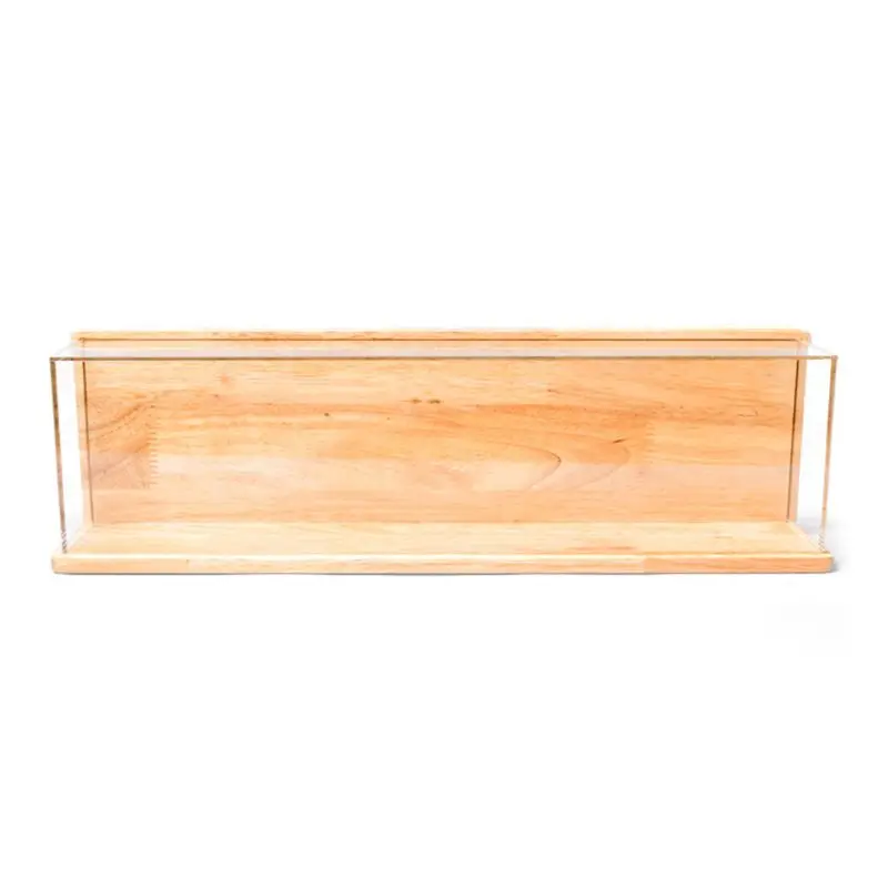 

Versatile Clear Acrylic Showcase Action Figures Model Toy Display Cases with Wood Back Base