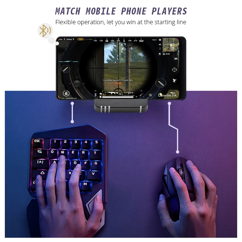 Мобильная клавиатура DataFrog PUBG с подставкой для телефона Android геймпад | Электроника