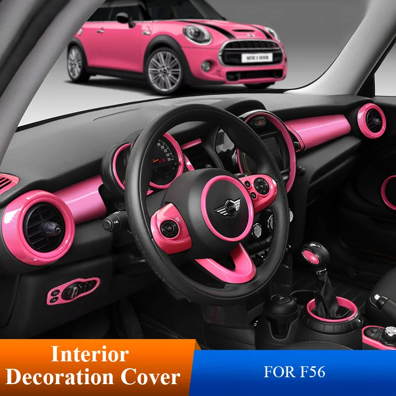 

ABS Protective Decoration Shell Car Interior Center Console Dashboard Steering Wheel Car Stickers for BMW MINI Cooper One F56