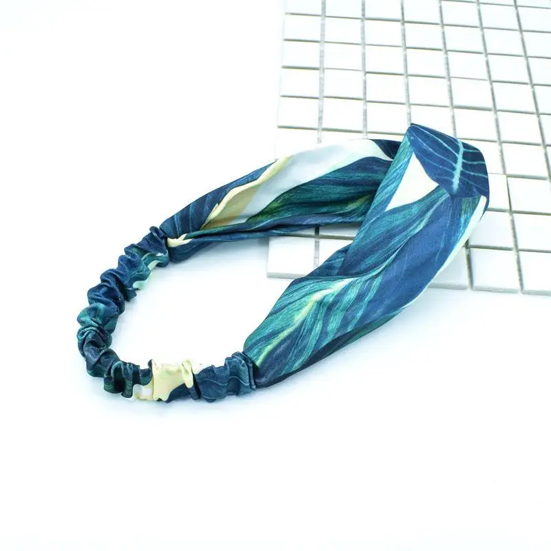 

Women Retro Style Hairband Floral Print Headband Cross Knot Headband Bandage Bandanas