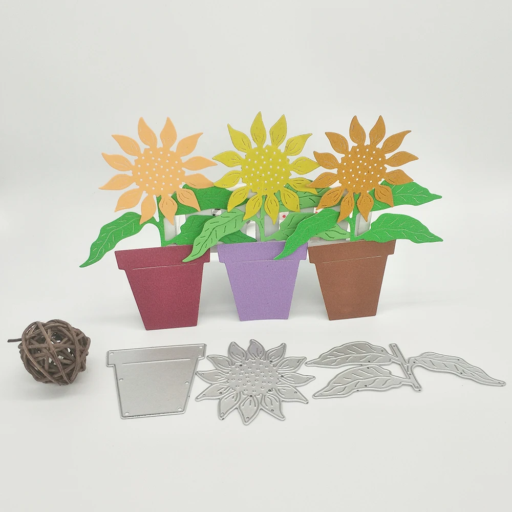 

New sunflower flower metal cutting dies, photo frame craft dies, DIY scrapbook, photo album paper card making decoration
