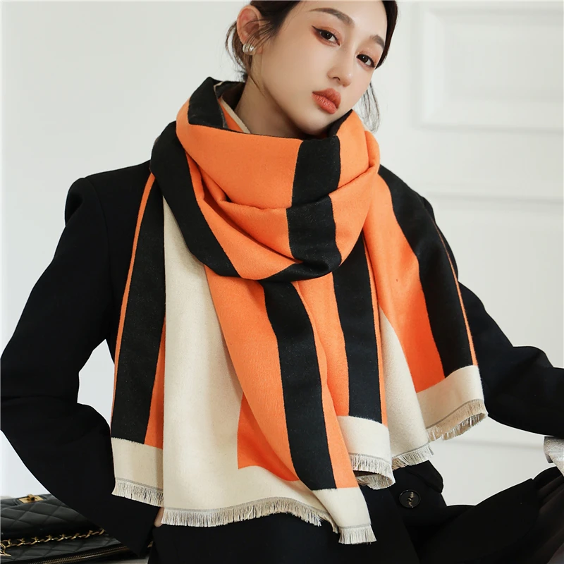

Luxury Horse Scarf Women Thick Warm Winter Stoles Print Cashmere Shawl Wraps Blanket Pashmina Large Bufanda Echarpe