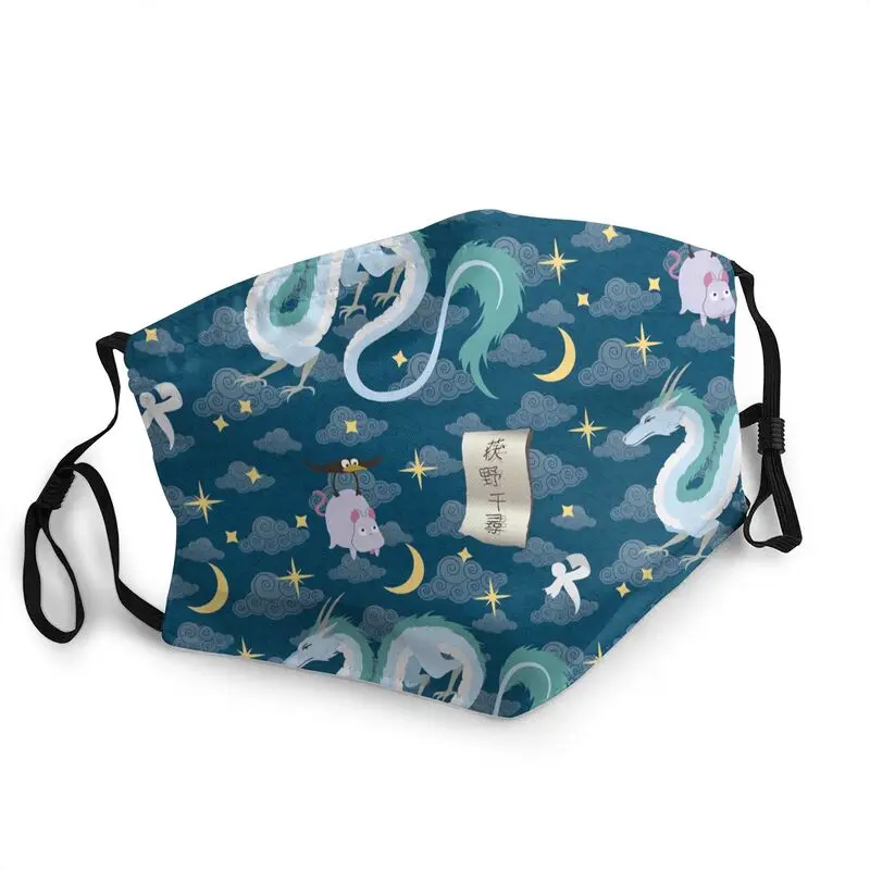 

Spirited Away Non-Disposable Face Mask Unisex Adult Manga Animation Anti Haze Dust Protection Cover Respirator Mouth Muffle