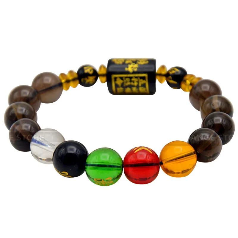 Браслет фэн шуй из пяти элементов с кристаллами браслет бусинами хорошего