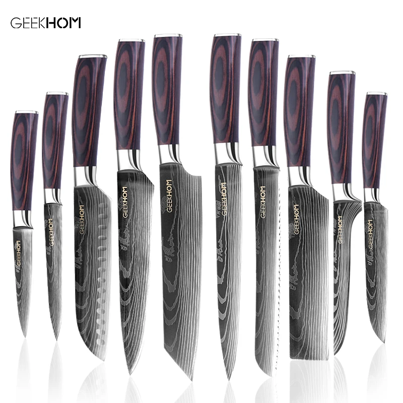 Набор кухонных ножей профессиональные инструменты шеф повара из