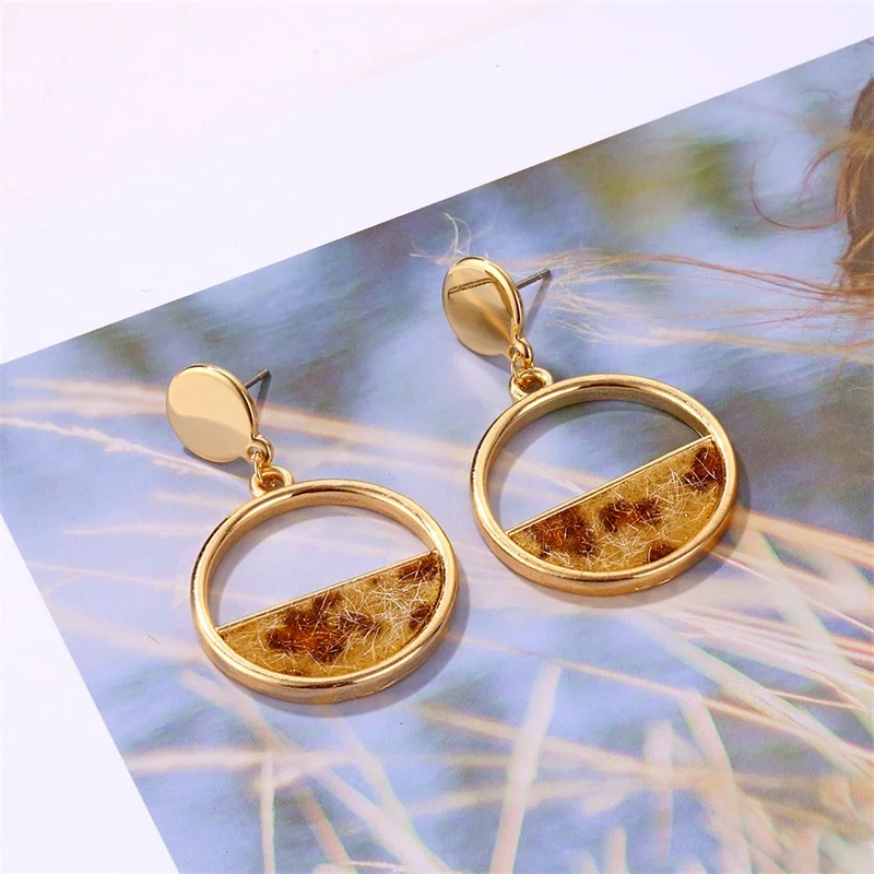 Новые винтажные бархатные леопардовые серьги IFMIA для женщин богемные с животным