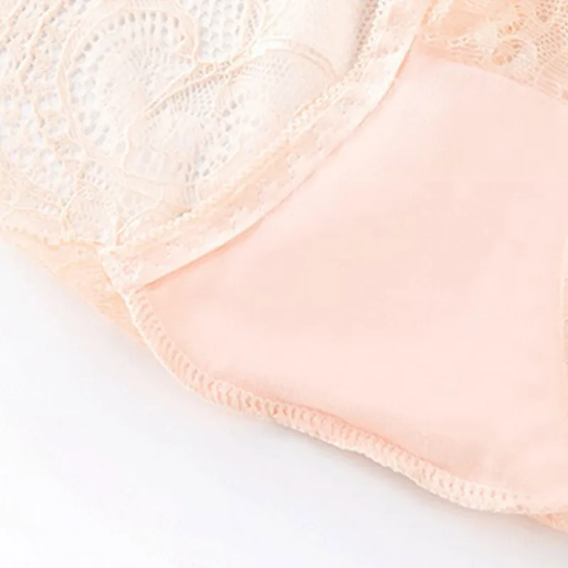 

New Women's Sexy Lace See-Through Shorts Briefs Low-Waist Solid Color Breathable G-string