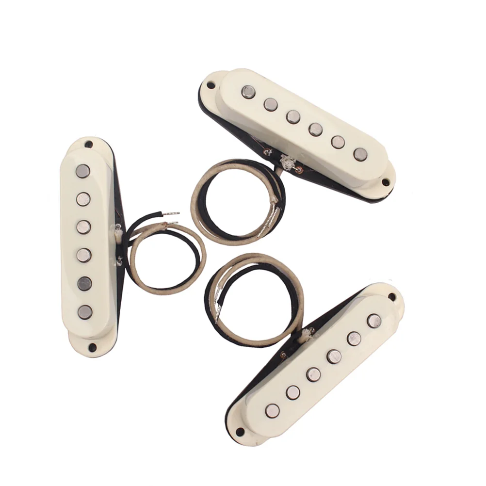 

Винтажные пикапы Alnico V с одной катушкой, стандартный комплект для сбора шеи/среднего/мостового захвата для ST Strat Stratocaster, запчасти для электро...